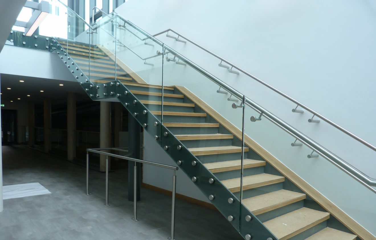Glass balustrade handrails northumberland